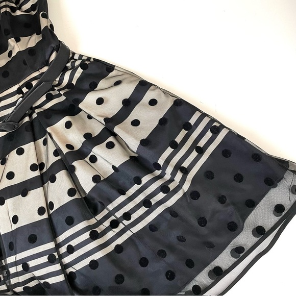 Eliza J Illusion Dot Fit Charmeuse Fit & Flare Dress 6P - Picture 13 of 16